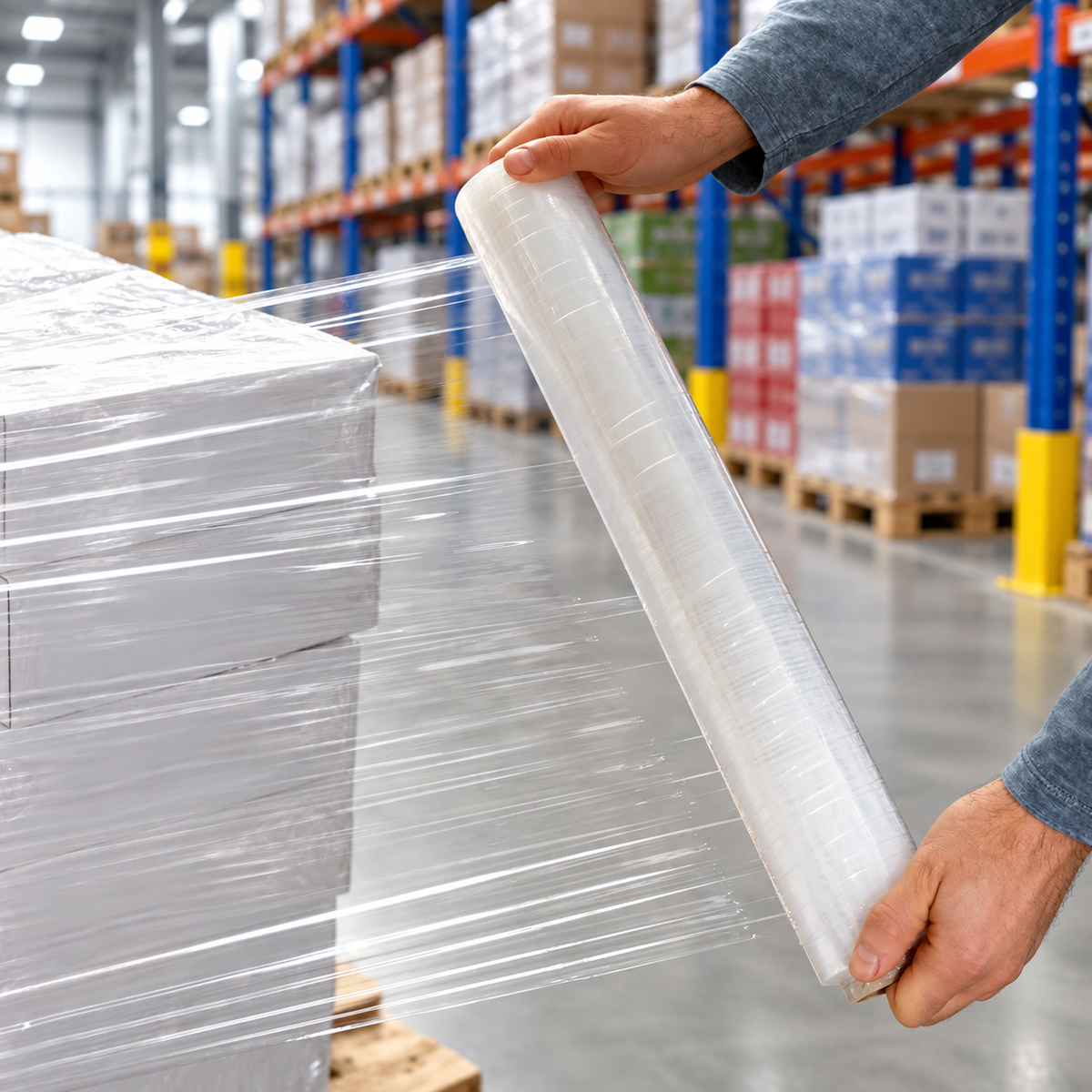 Hand Pallet Wrap Stretch Film – 500mm × 300m × 17µm Clear