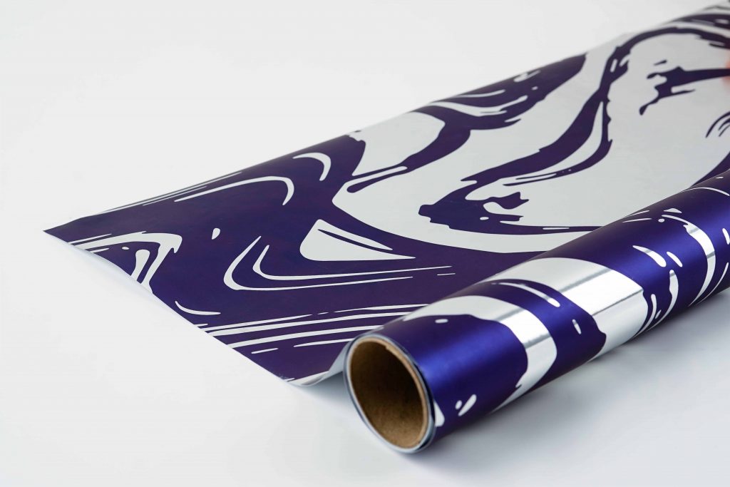 Metalized gift wrapping paper
