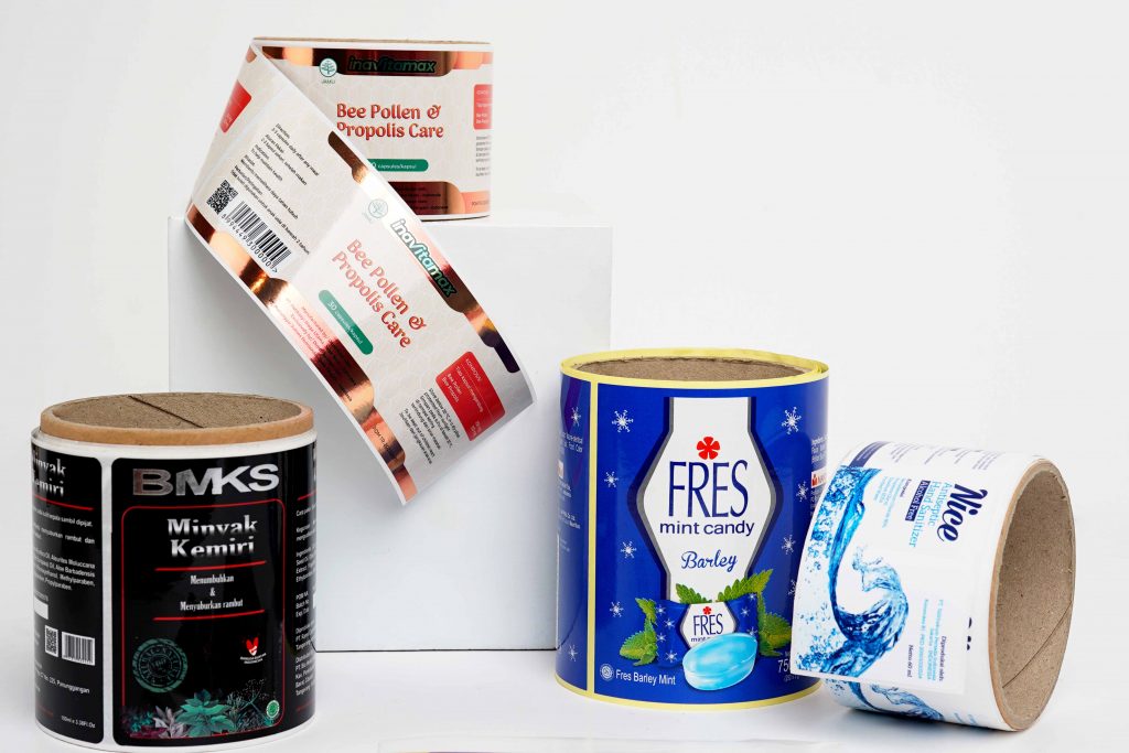 Hot-stamped foil labels
