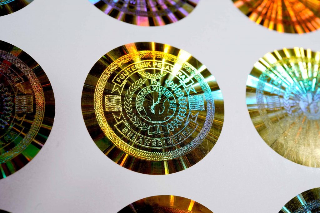 Example of a holographic security label